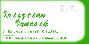 krisztian vancsik business card